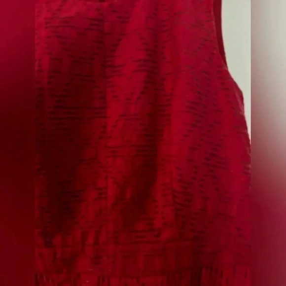 J.Crew Dress Women's 4 Red Burgundy Wine Knee Length Sleeveless  (d)4 - Picture 8 of 9